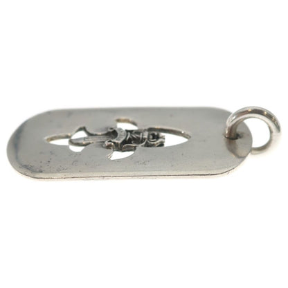Chrome Hearts D Tag Lrg Large Dog Tag Fudaga Necklace Top Silver — view 3