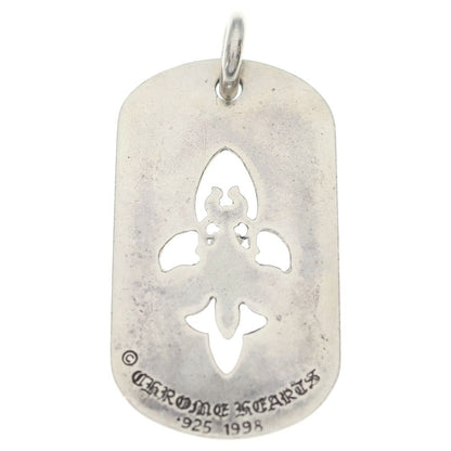Chrome Hearts D Tag Lrg Large Dog Tag Fudaga Necklace Top Silver — view 2
