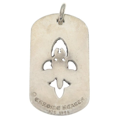 Chrome Hearts D Tag Lrg Large Dog Tag Fudaga Necklace Top Silver — view 2