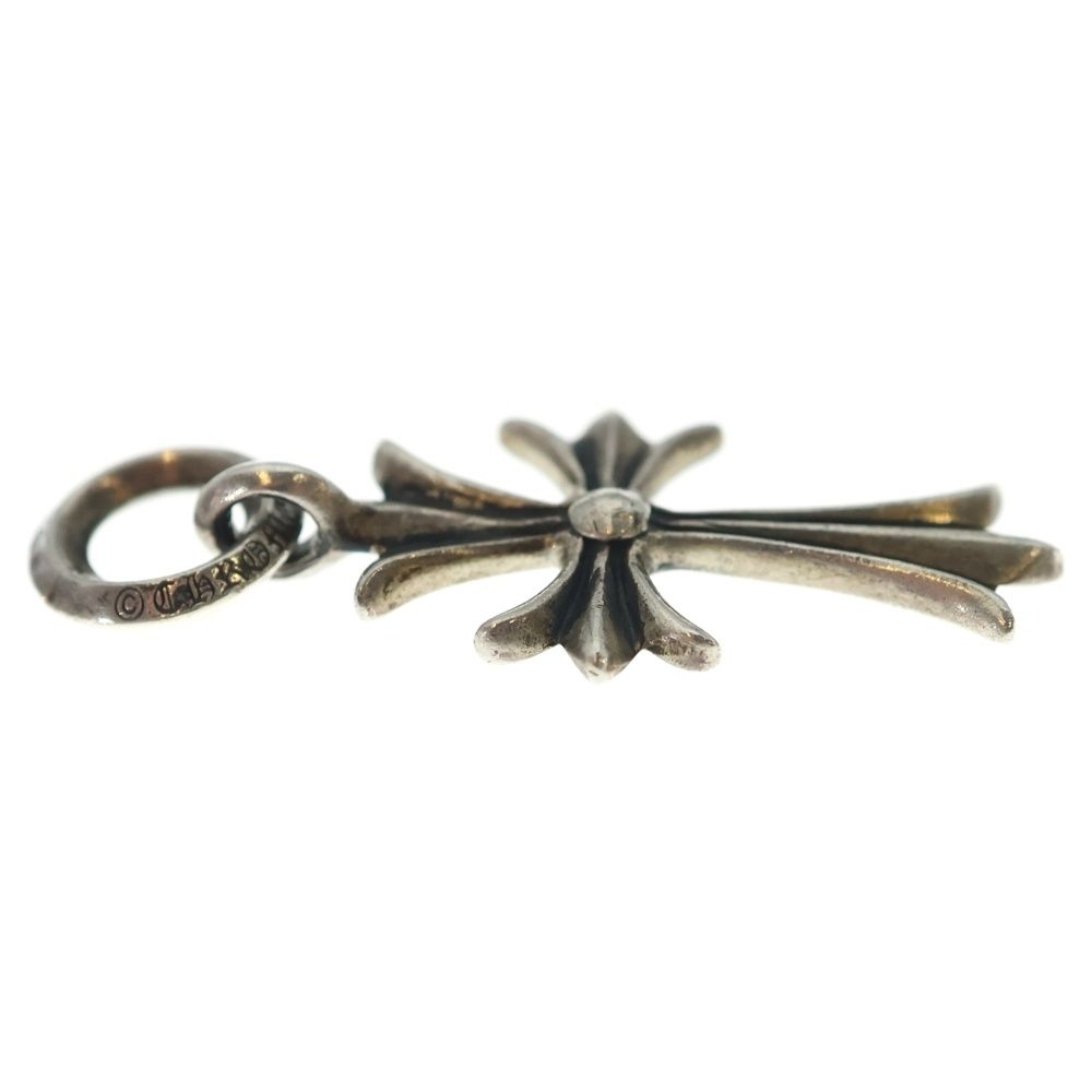 Chrome Hearts Tiny CH Cross Charm Necklace Top Silver — view 4