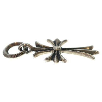 Chrome Hearts Tiny CH Cross Charm Necklace Top Silver — view 4