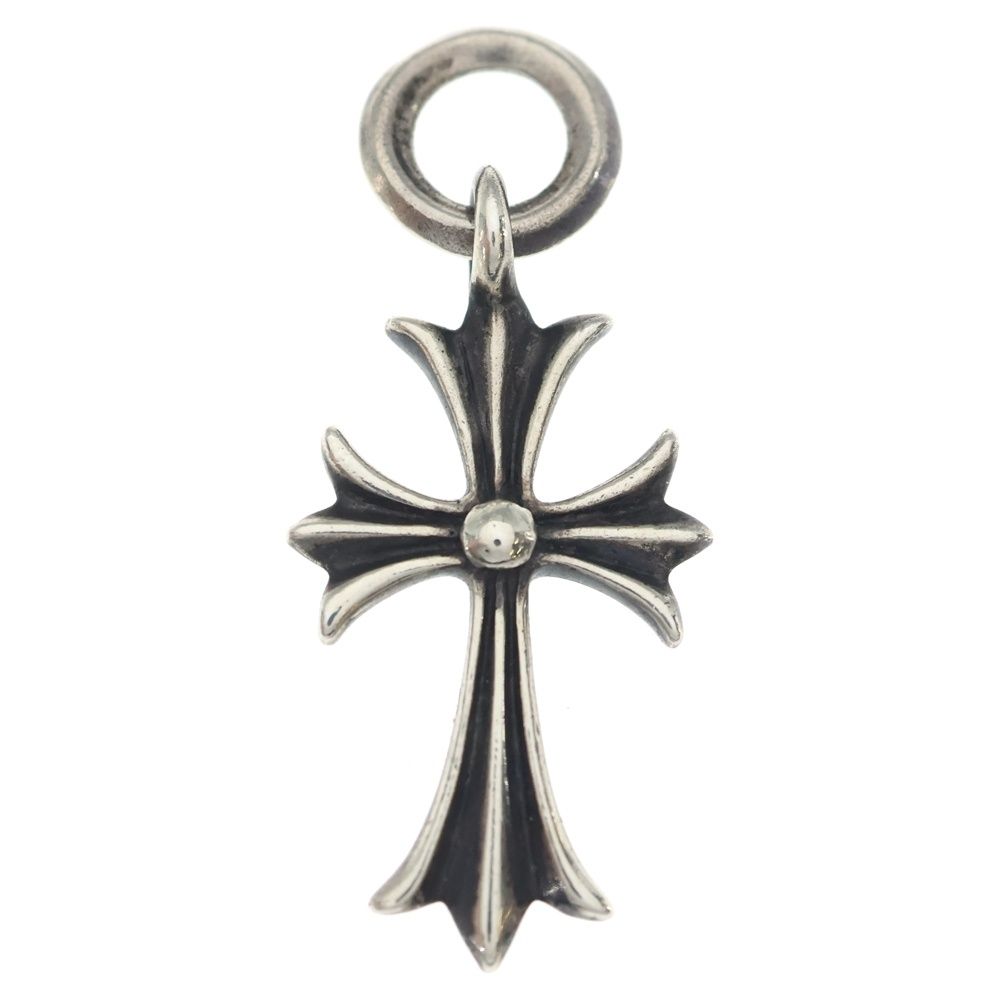 Chrome Hearts Tiny CH Cross Charm Necklace Top Silver Ol — view 2