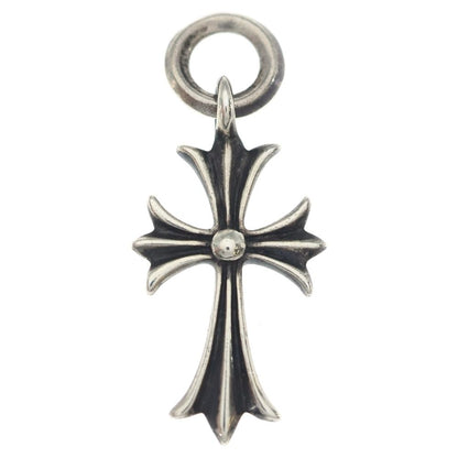 Chrome Hearts Tiny CH Cross Charm Necklace Top Silver Ol — view 2