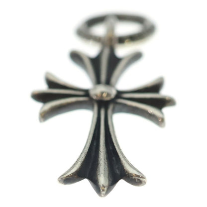 Chrome Hearts Tiny CH Cross Charm Necklace Top Silver Ol — view 5