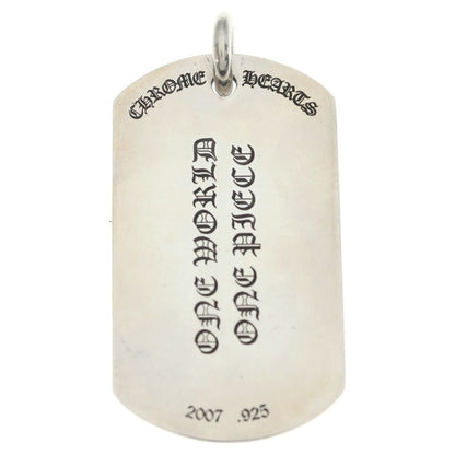 Chrome Hearts Rs3 LG DT Large Dog Tag Necklace Top Silver — view 2