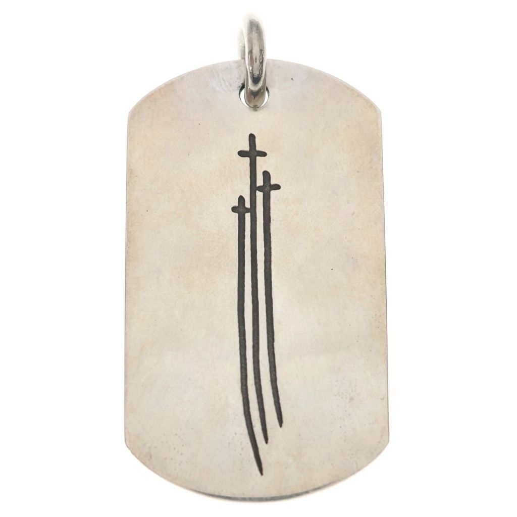Chrome Hearts Rs3 LG DT Large Dog Tag Necklace Top Silver