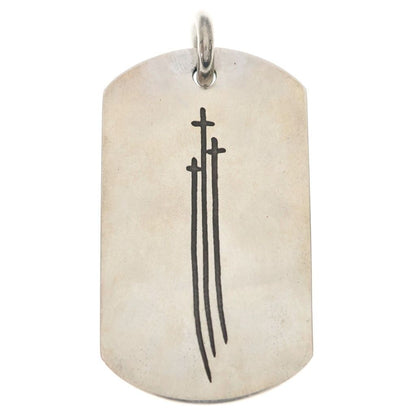 Chrome Hearts Rs3 LG DT Large Dog Tag Necklace Top Silver