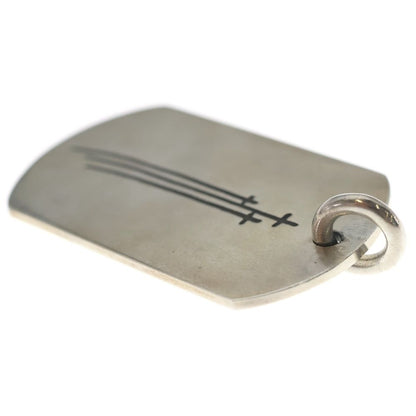 Chrome Hearts Rs3 LG DT Large Dog Tag Necklace Top Silver — view 5