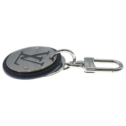 Louis Vuitton LV Circle Key Holder Bag Charm Key Ring Black Silver — view 3