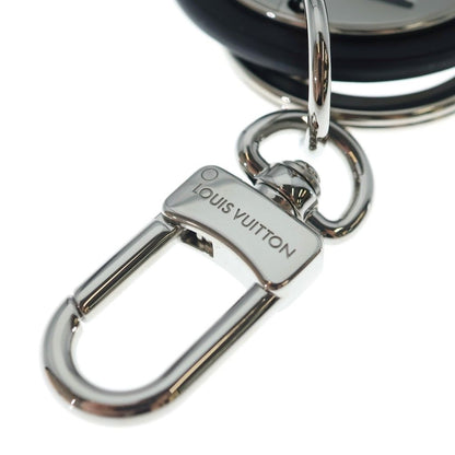 Louis Vuitton LV Circle Key Holder Bag Charm Key Ring Black Silver — view 5