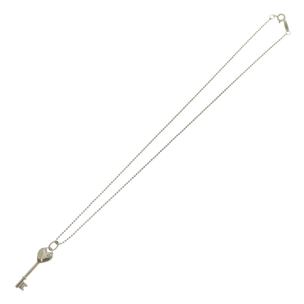 Tiffany & Co Heart Key Necklace Pendant Chain Ball — view 2