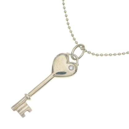Tiffany & Co Heart Key Necklace Pendant Chain Ball