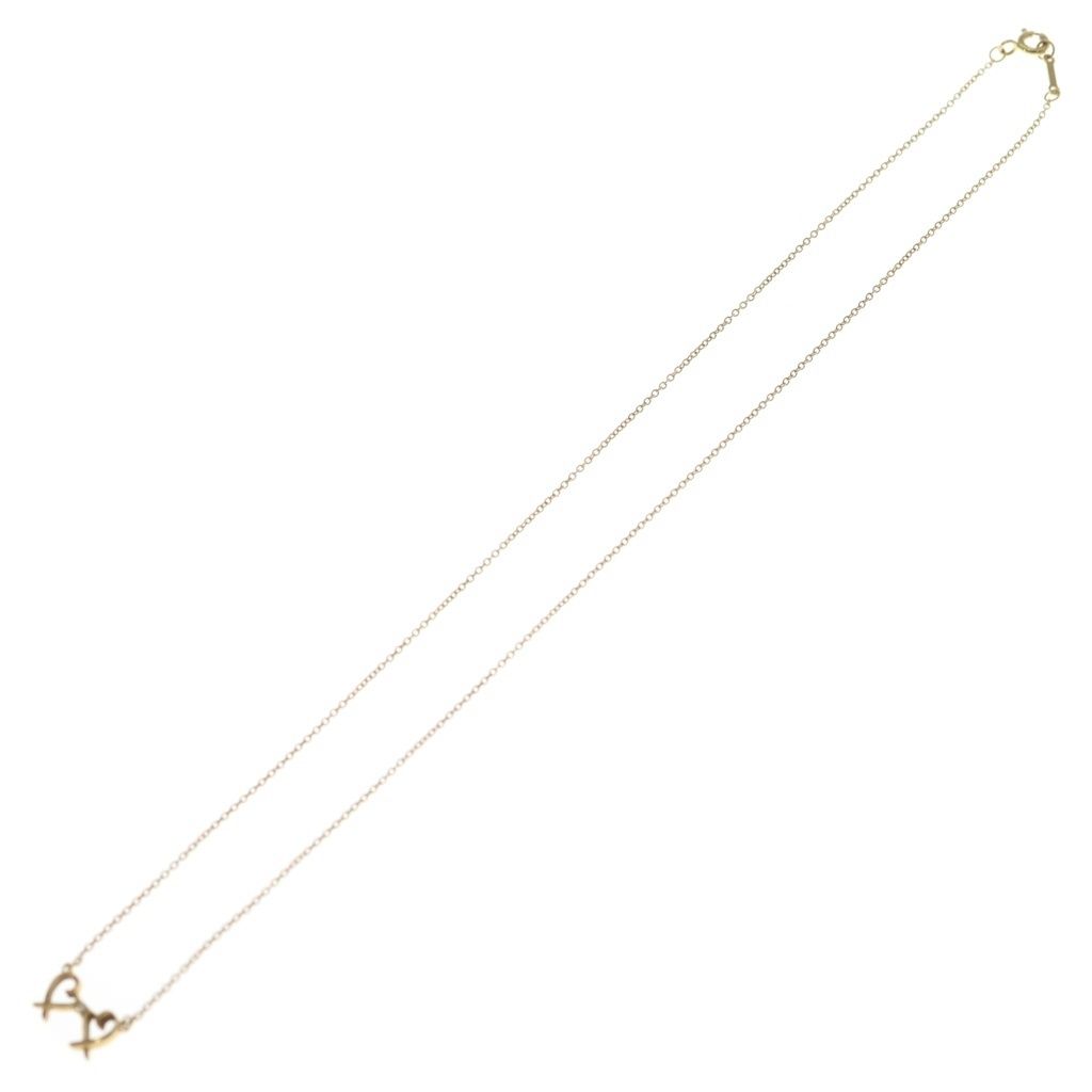 Tiffany & Co Double Loving Heart Diamond Necklace Pendant Chain Gold — view 2