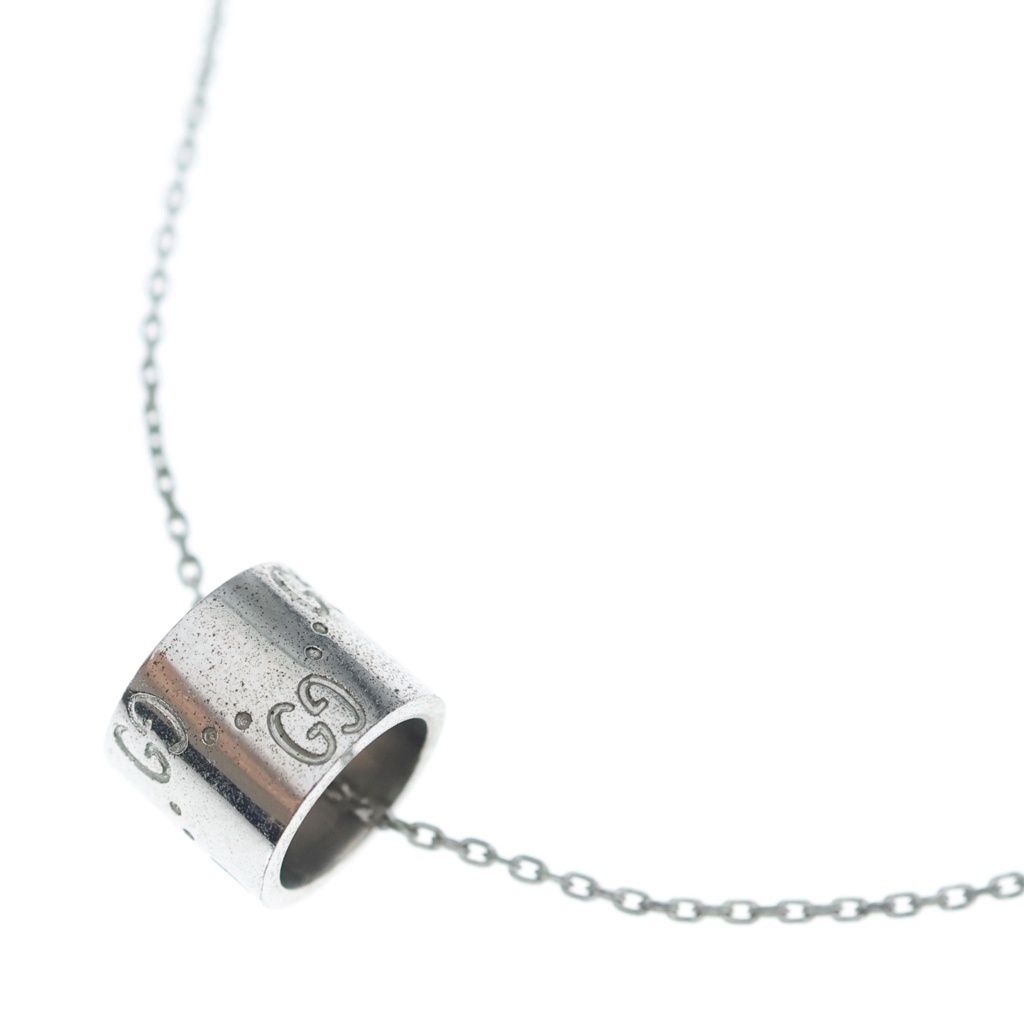 Gucci Icon Necklace Pendant Chain Silver 18k White Gold
