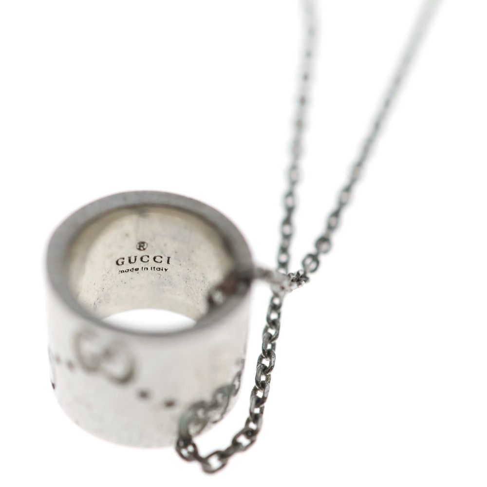 Gucci Icon Necklace Pendant Chain Silver 18k White Gold — view 5