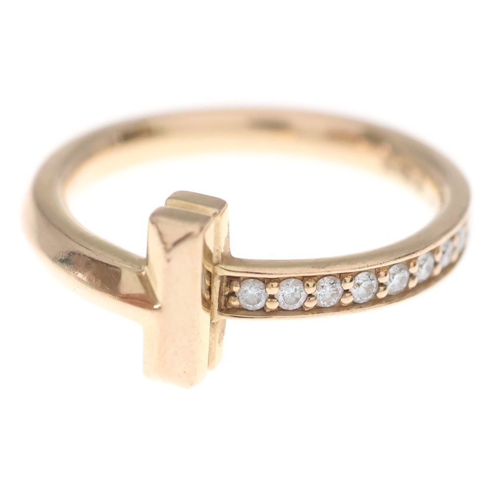 Tiffany & Co T One Narrow Earrings 18k PG Pink Gold Ring