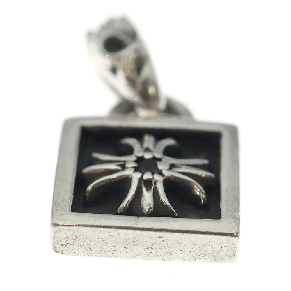 Chrome Hearts Framed CH Plus 1 Ruby Necklace Top Silver — view 5