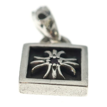 Chrome Hearts Framed CH Plus 1 Ruby Necklace Top Silver — view 5