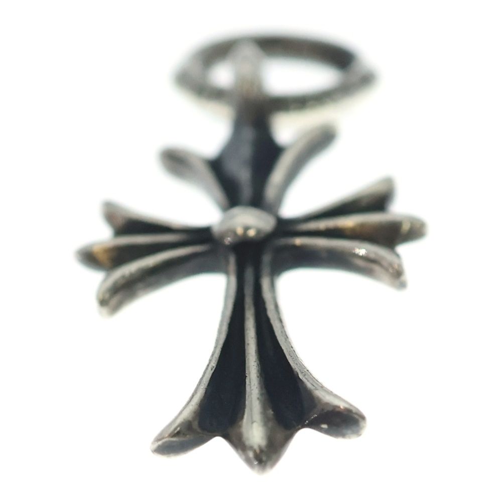 Chrome Hearts Tiny CH Cross Charm Necklace Top Silver Ol — view 5