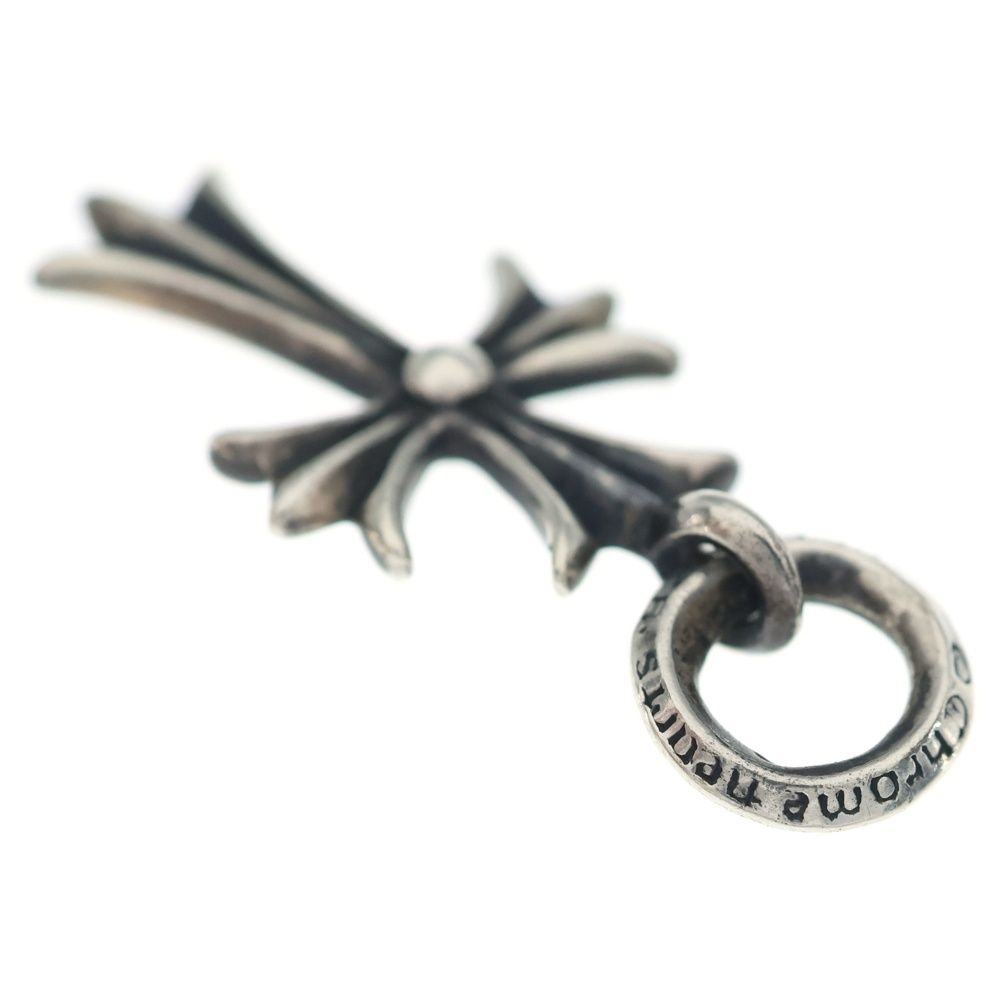 Chrome Hearts Tiny CH Cross Charm Necklace Top Silver Ol — view 6