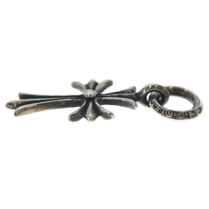 Chrome Hearts Tiny CH Cross Charm Necklace Top Silver Ol — view 3