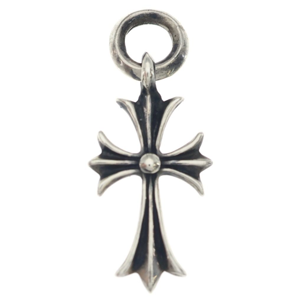 Chrome Hearts Tiny CH Cross Charm Necklace Top Silver Ol — view 2