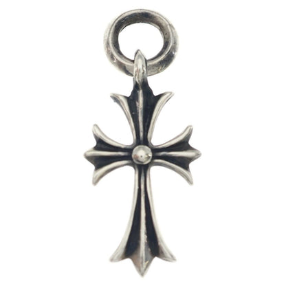 Chrome Hearts Tiny CH Cross Charm Necklace Top Silver Ol — view 2