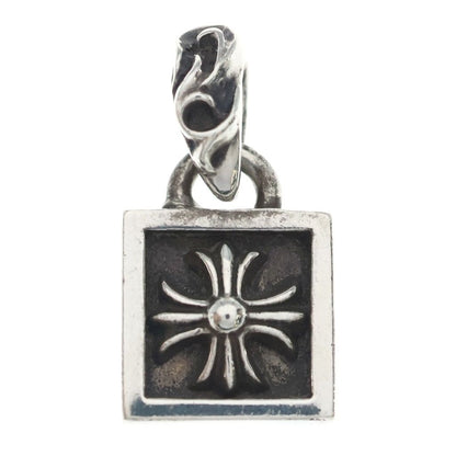Chrome Hearts Framed CH Plus Charm Pendant Top Silver