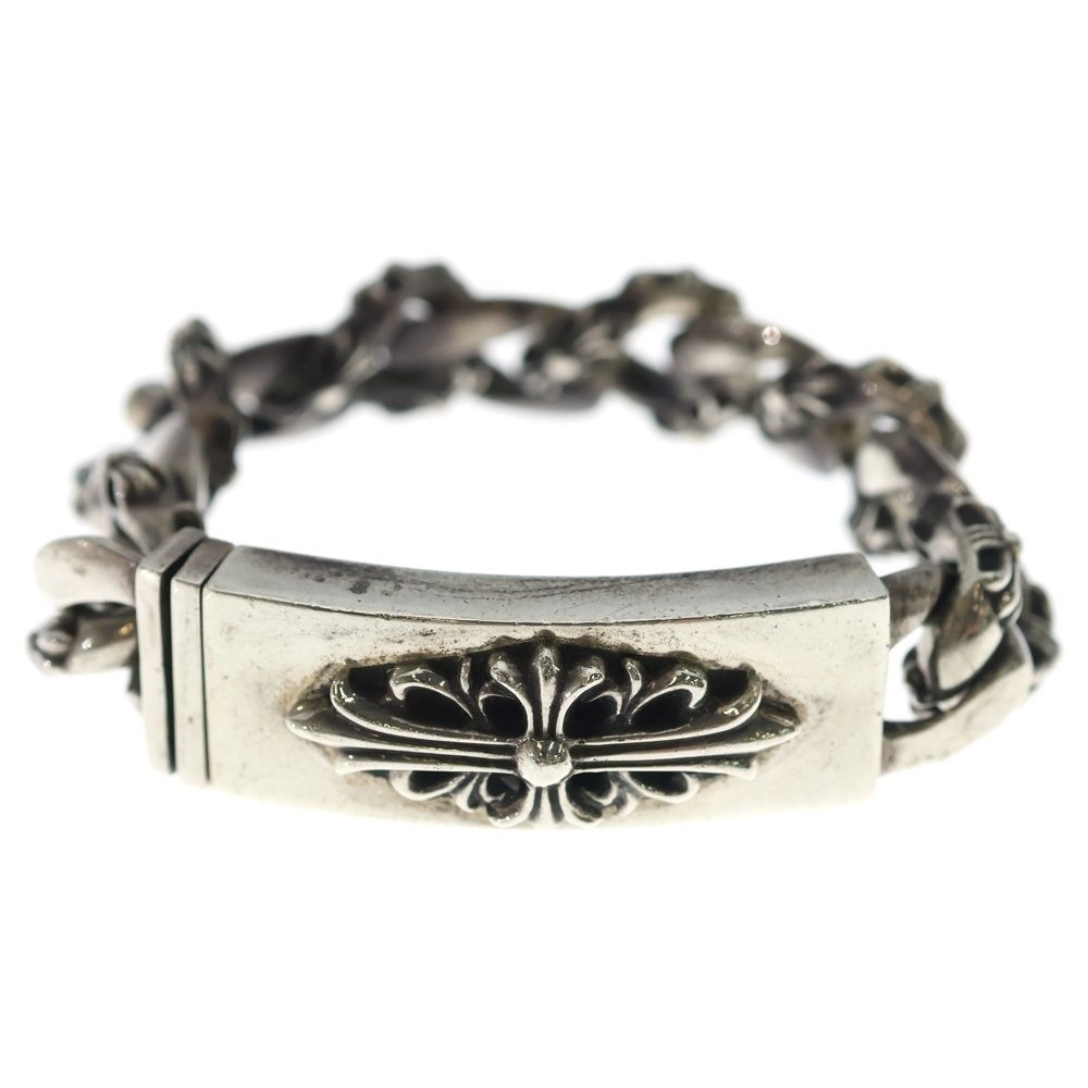 Chrome Hearts ID Floral Crs ID Fancy Link Bracelet Silver