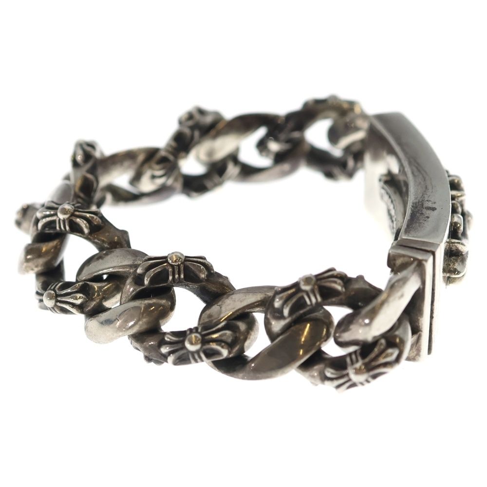 Chrome Hearts ID Floral Crs ID Fancy Link Bracelet Silver — view 3