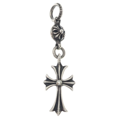 Chrome Hearts Tny CH Crs 1 Ball Tiny CH Cross Charm Pendant Top Silver — view 2