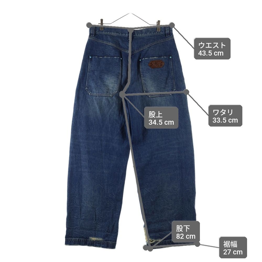 Louis Vuitton Wash Denim Workwear Double Knee Painter Pants Jeans Indigo — view 9