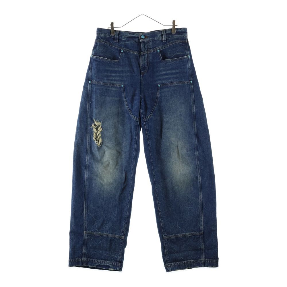 Louis Vuitton Wash Denim Workwear Double Knee Painter Pants Jeans Indigo