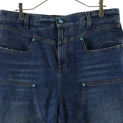 Louis Vuitton Wash Denim Workwear Double Knee Painter Pants Jeans Indigo — view 3