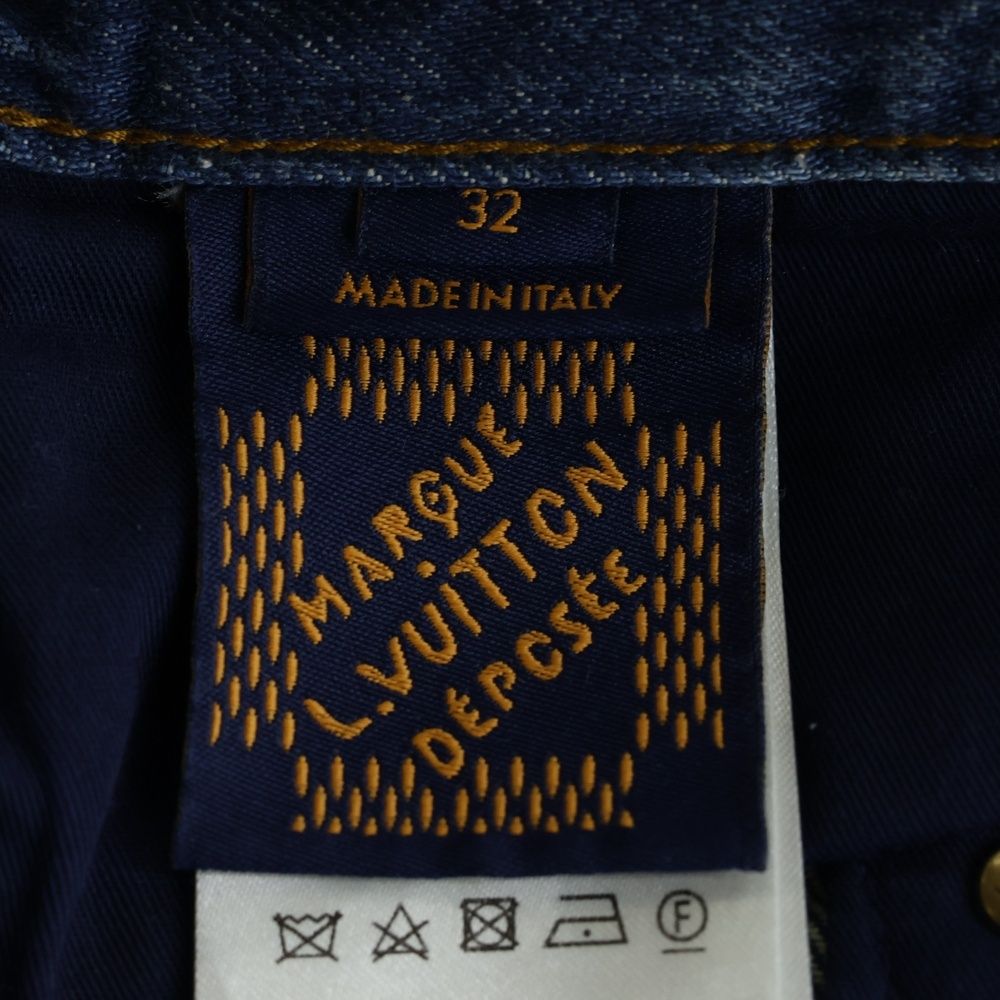 Louis Vuitton Wash Denim Workwear Double Knee Painter Pants Jeans Indigo — view 7