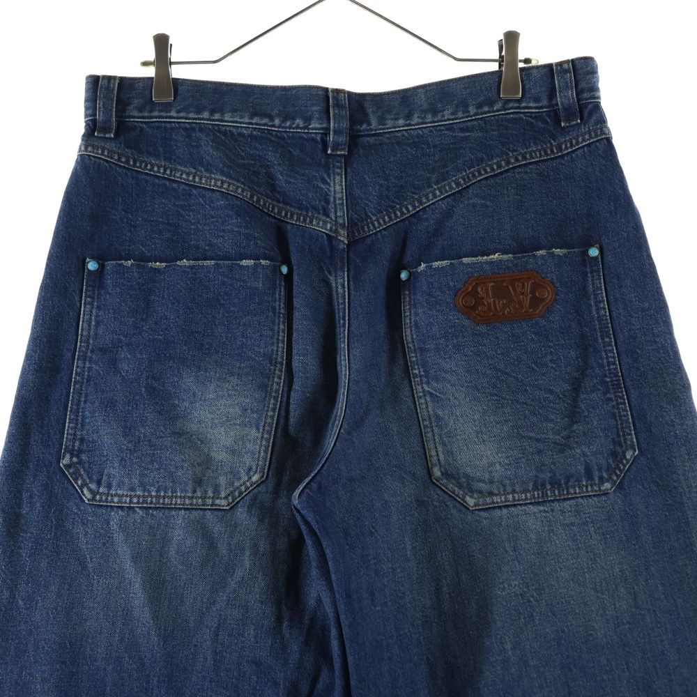 Louis Vuitton Wash Denim Workwear Double Knee Painter Pants Jeans Indigo — view 4