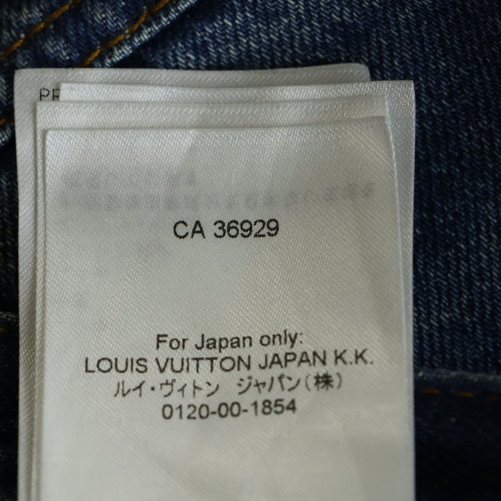 Louis Vuitton Wash Denim Workwear Double Knee Painter Pants Jeans Indigo — view 8