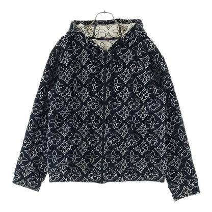 Louis Vuitton Nba Strategic Flowers Quilted Hoodie Flower Zip Up Black — view 2