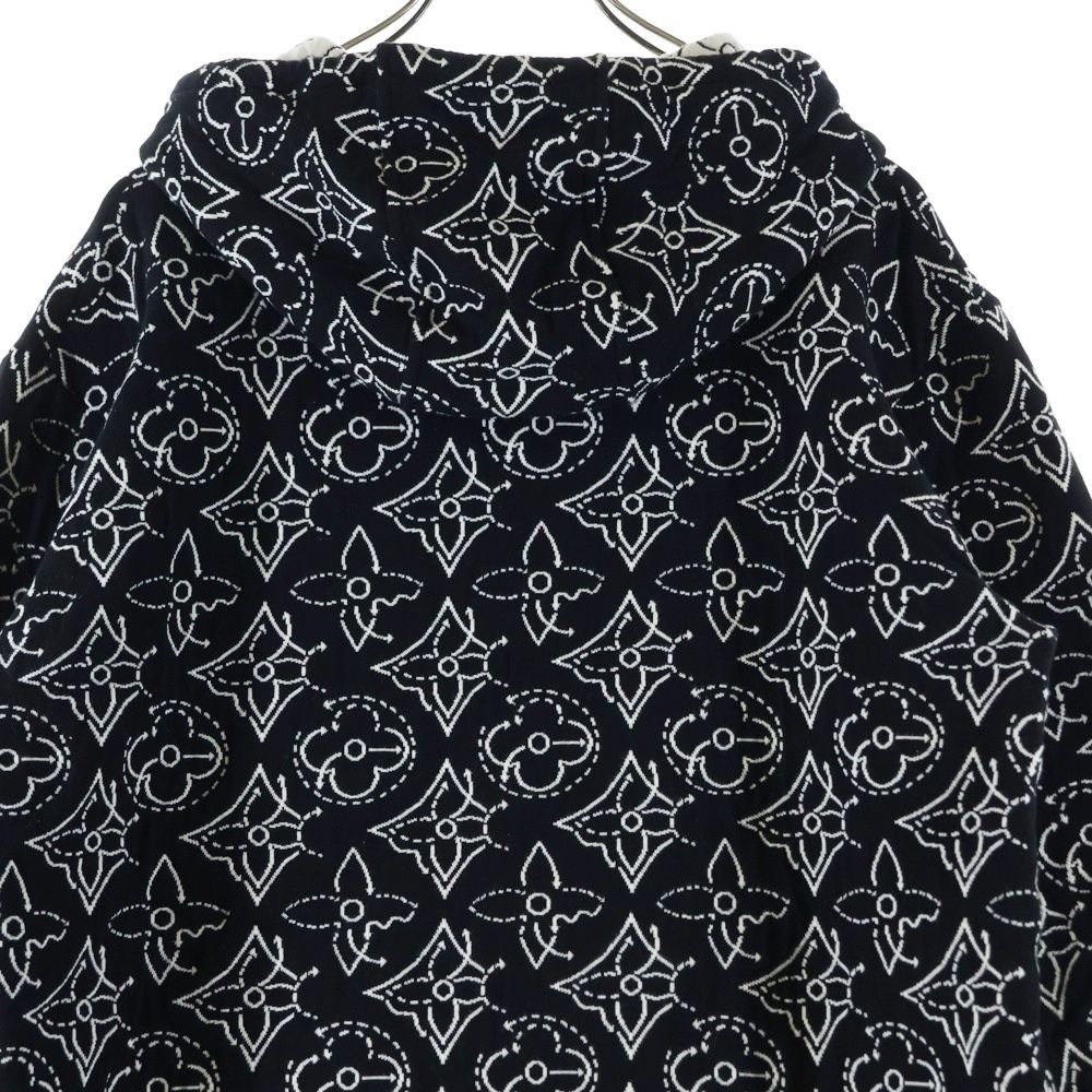 Louis Vuitton Nba Strategic Flowers Quilted Hoodie Flower Zip Up Black — view 4