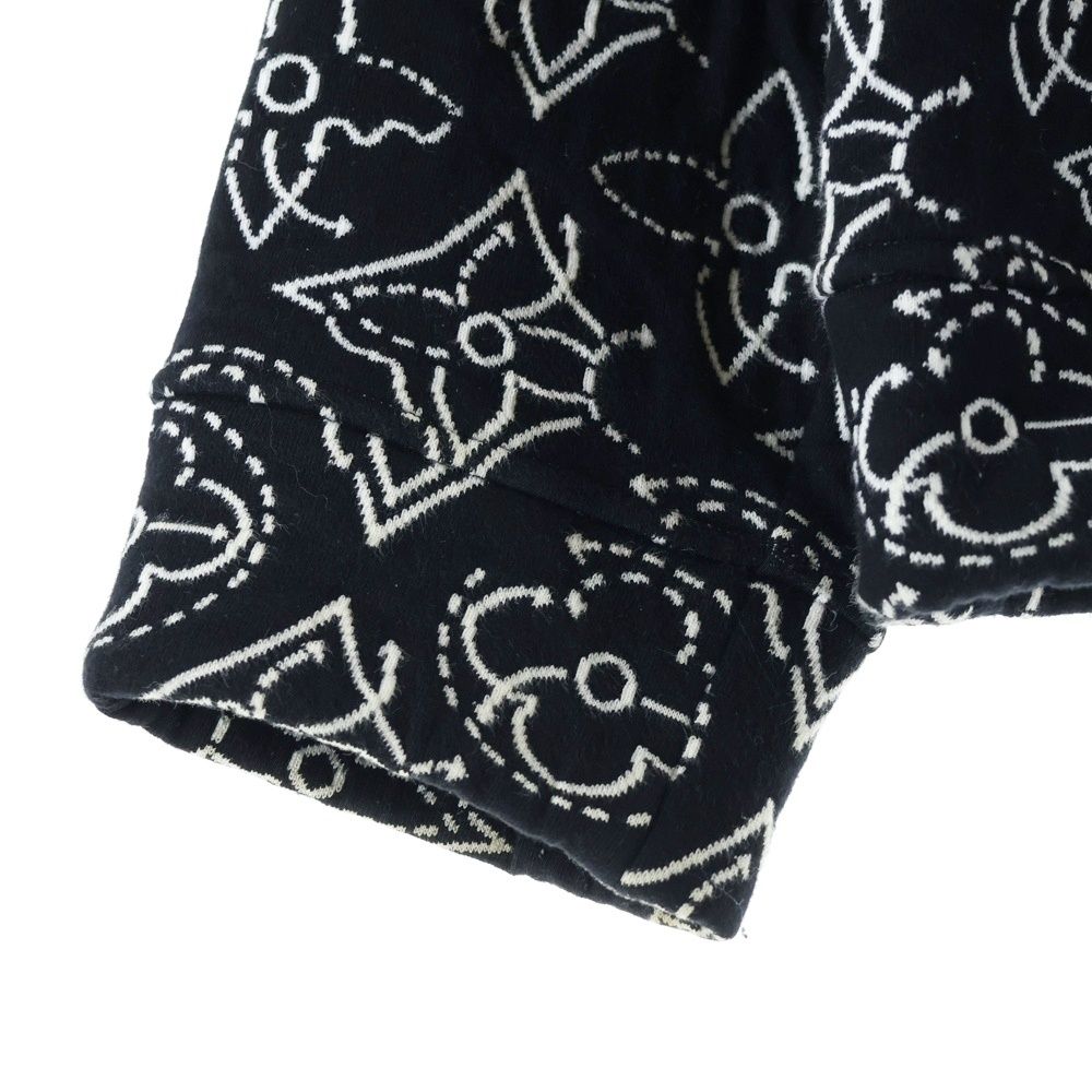 Louis Vuitton Nba Strategic Flowers Quilted Hoodie Flower Zip Up Black — view 5