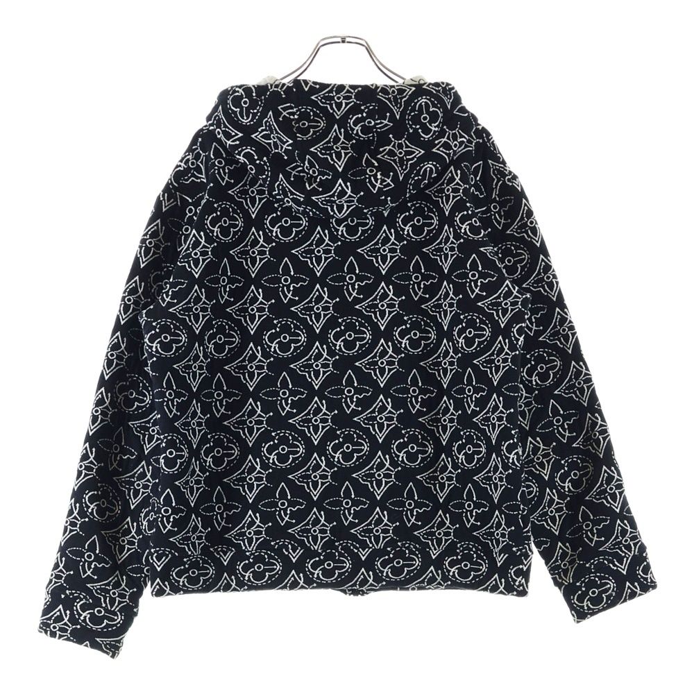 Louis Vuitton Nba Strategic Flowers Quilted Hoodie Flower Zip Up Black