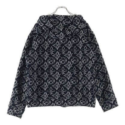 Louis Vuitton Nba Strategic Flowers Quilted Hoodie Flower Zip Up Black