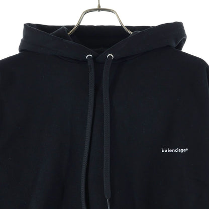 Balenciaga Logo Print Pullover Sweatshirt Hoodie Black — view 3