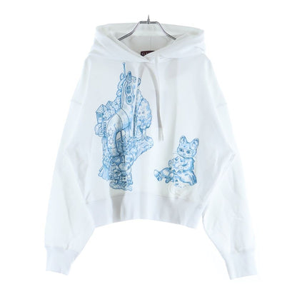 Gucci Higuchi Yuko Hoodie Logo Embroidery Pullover Sweatshirt White
