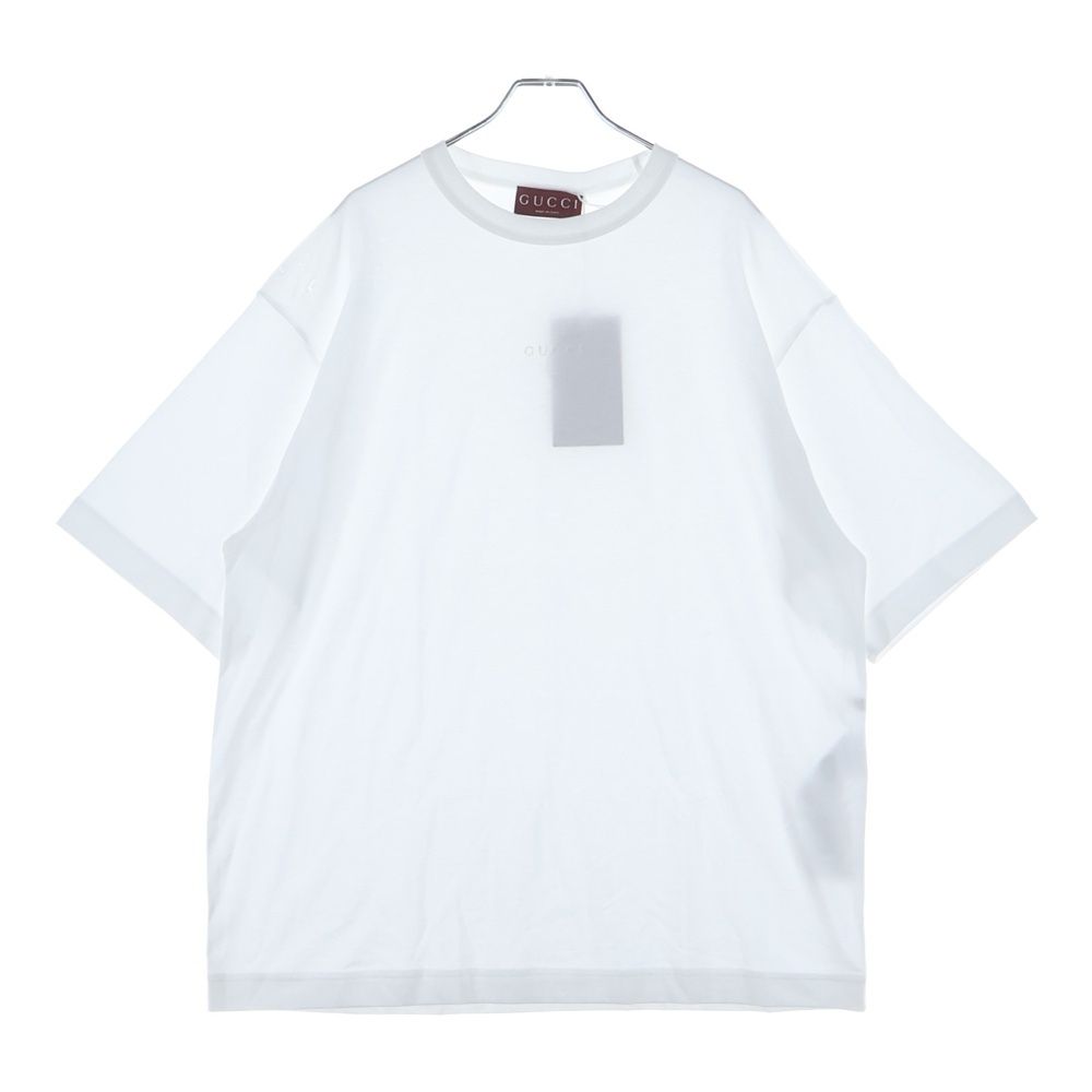 Gucci Embroidery Logo Short Sleeve T-Shirt White