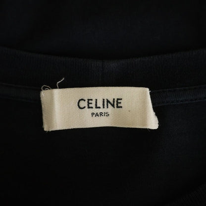 Celine Studs Logo T-Shirt Crew Neck Short Sleeve Black — view 7