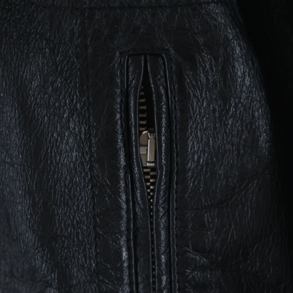 Saint Laurent Paris Lamb Leather Jacket Lambskin Black — view 6
