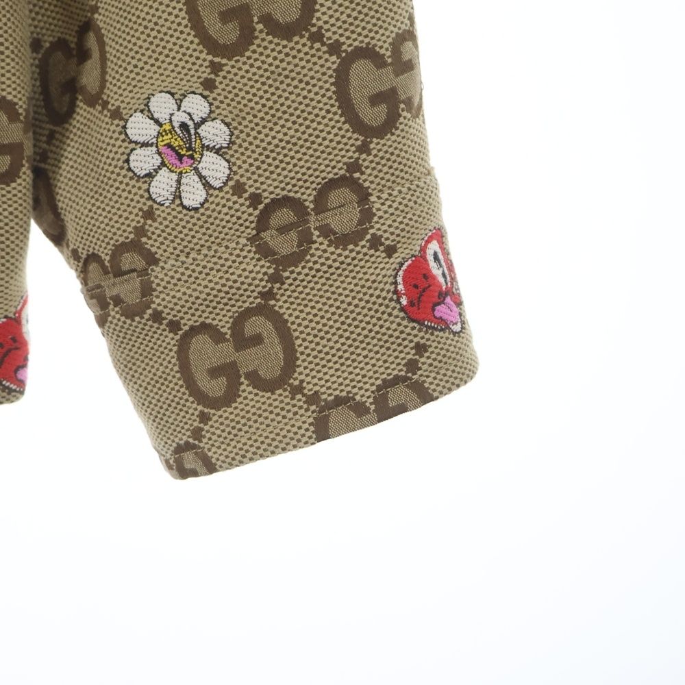 Gucci Hattie Stewart GG Printed Shirt Jacket Zaqak Beige — view 5