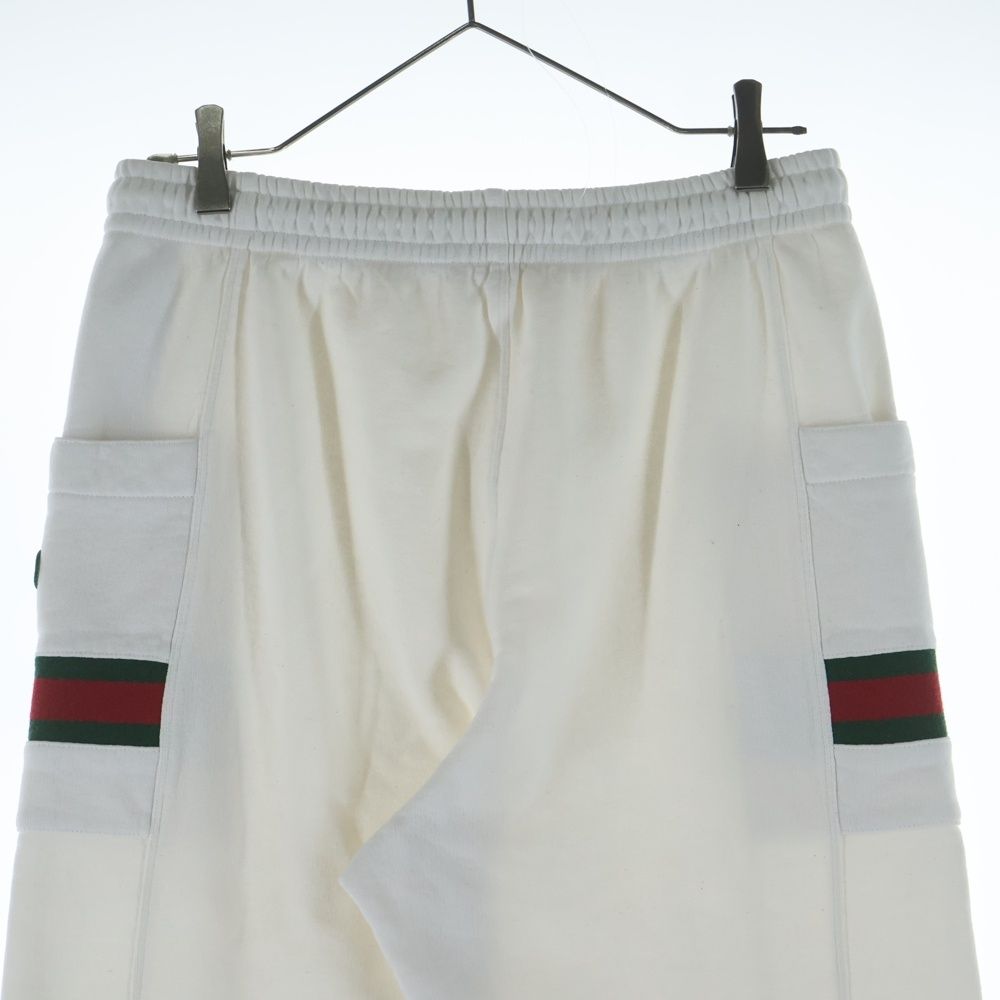 Gucci Sherry Line Logo Patch Jogger Sweatshirt Pants White — view 4