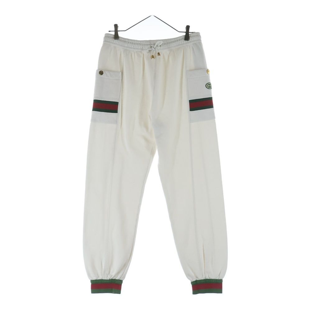 Gucci Sherry Line Logo Patch Jogger Sweatshirt Pants White